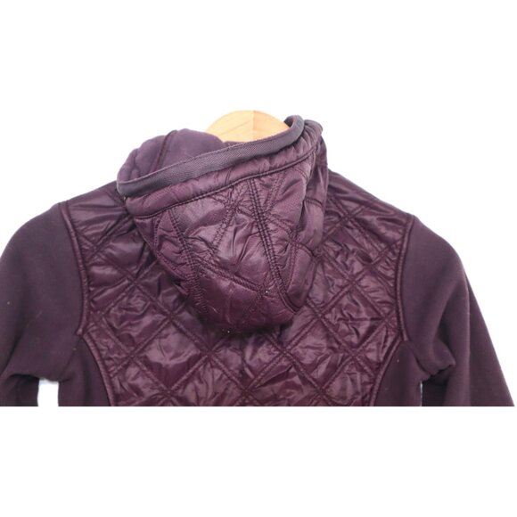 COPY - Athleta Womens Plum Quilted Full-Zip Fleece Jacket With Hood Size S - Picture 8 of 10
